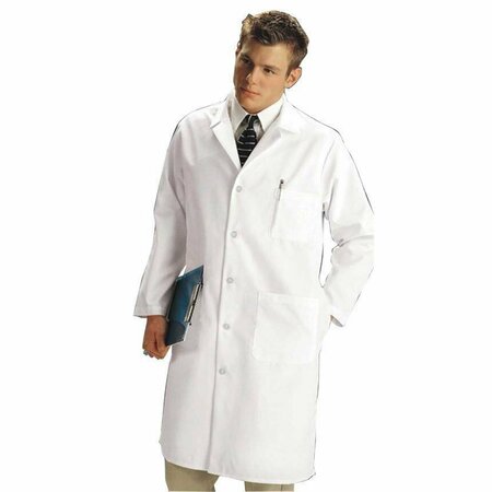 MEDLINE Full Length Lab Coat, White, Size 54 MDT14WHT54E